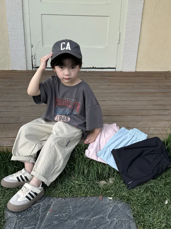 2025夏款新品儿童香蕉防蚊裤儿童九分裤新款8004童装男童休闲裤