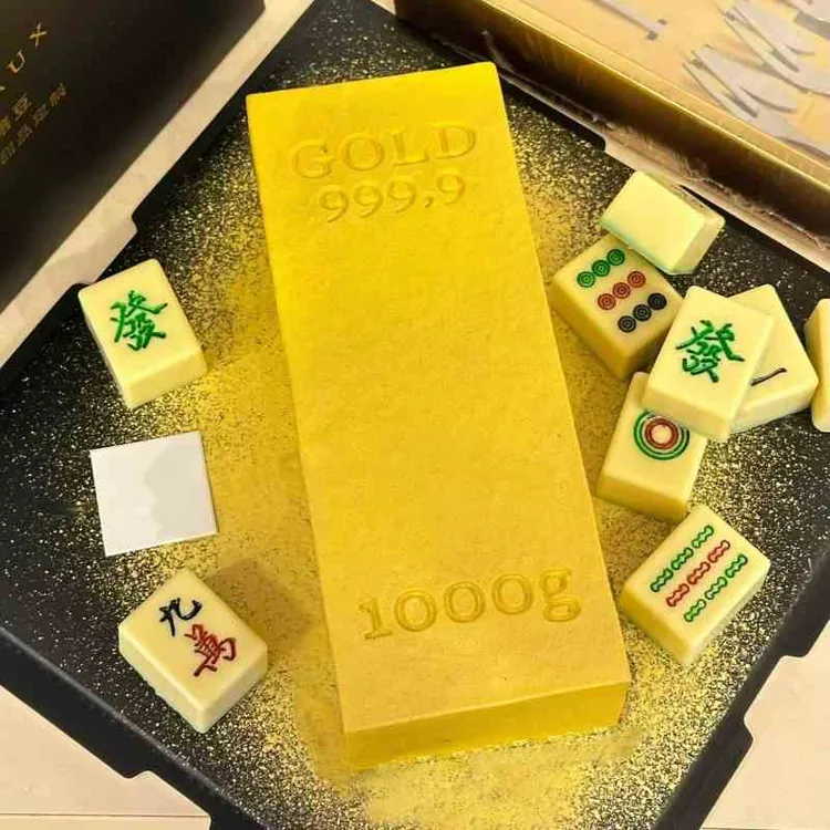 发财暴富金砖慕斯蛋糕高级定制生日蛋糕男士女神上海同城配送全国