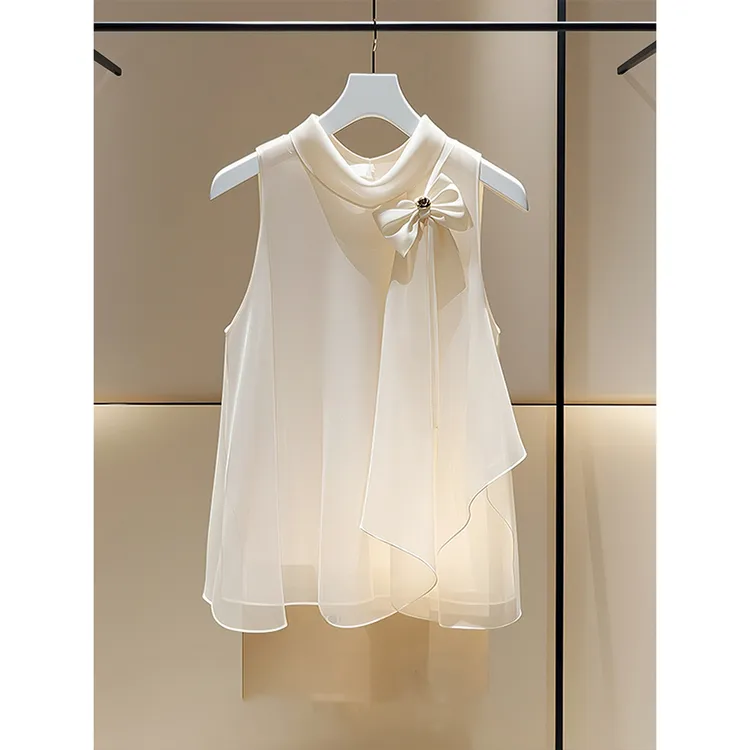 时尚套装女2025夏季新款法式纯欲风少女感别致蝴蝶结轻薄减龄上衣