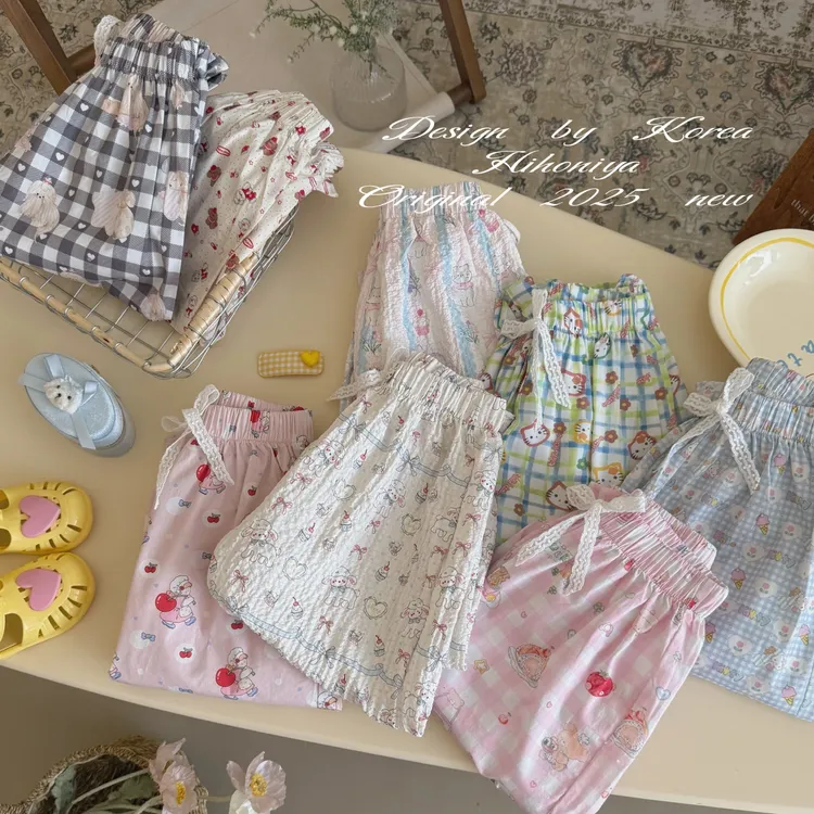 【卡通防蚊裤】草坪约会二Hihoniya~2025夏季少女多色轻薄防蚊裤