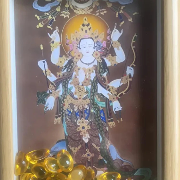 摩利支天菩萨网红七寸摆台工艺品彩绘