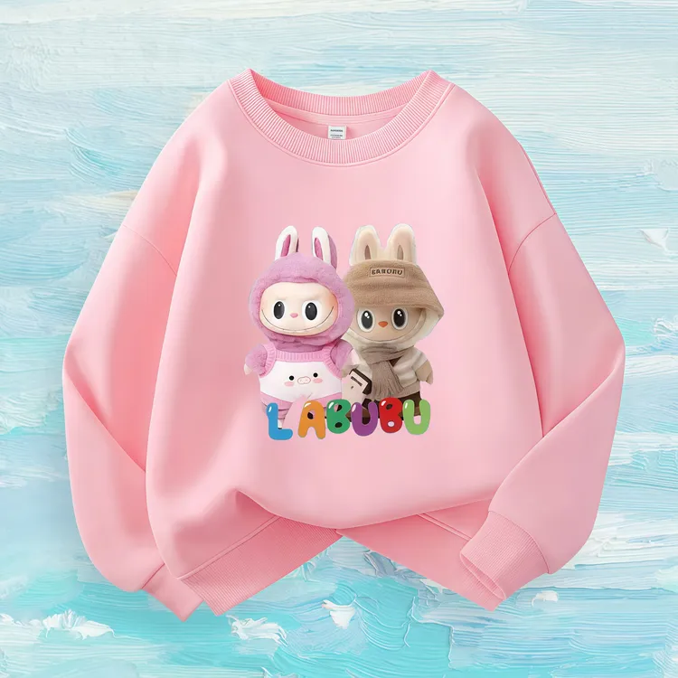 春秋冬新款卡通圆领长袖卫衣女童拉布布男童可爱中小儿童休闲百搭