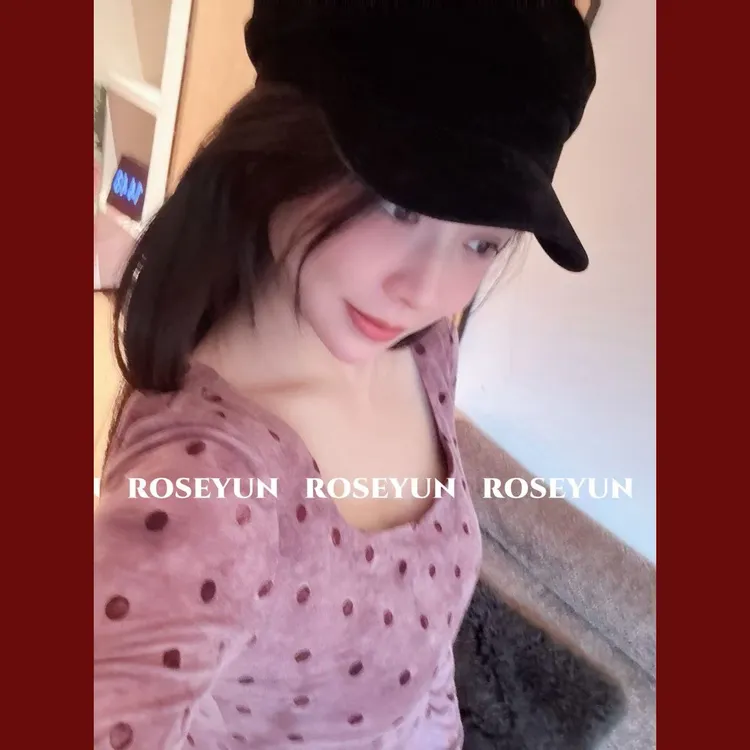 【Rose Yun】植物扎染植绒波点方领长袖上衣    JY115007