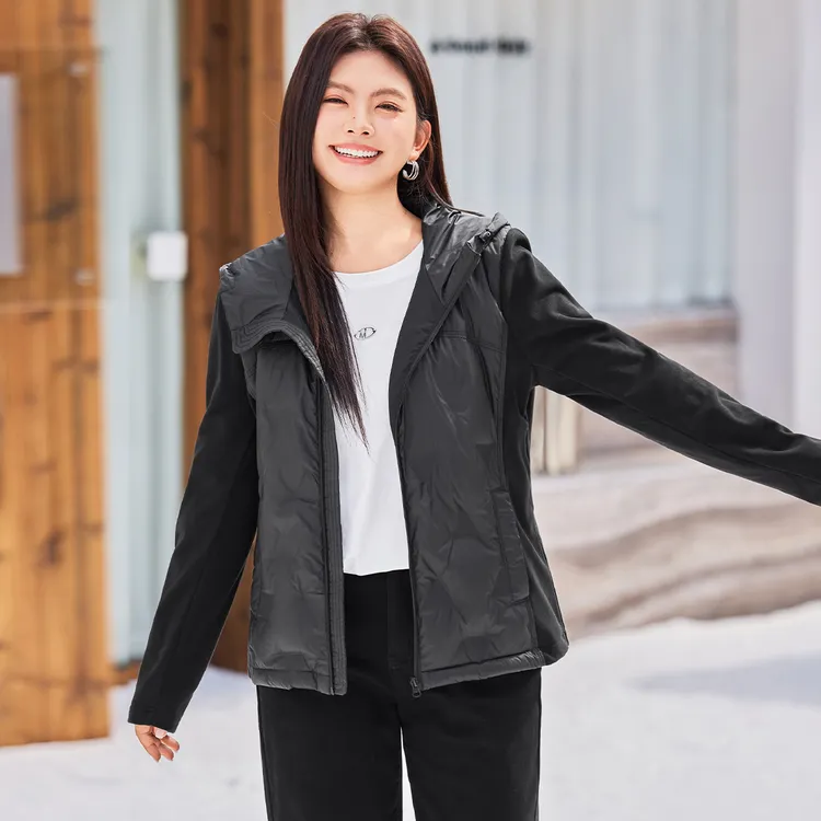 【现货-90白鸭绒】MsShe大码女装2025秋双面磨毛保暖羽绒服M2509003