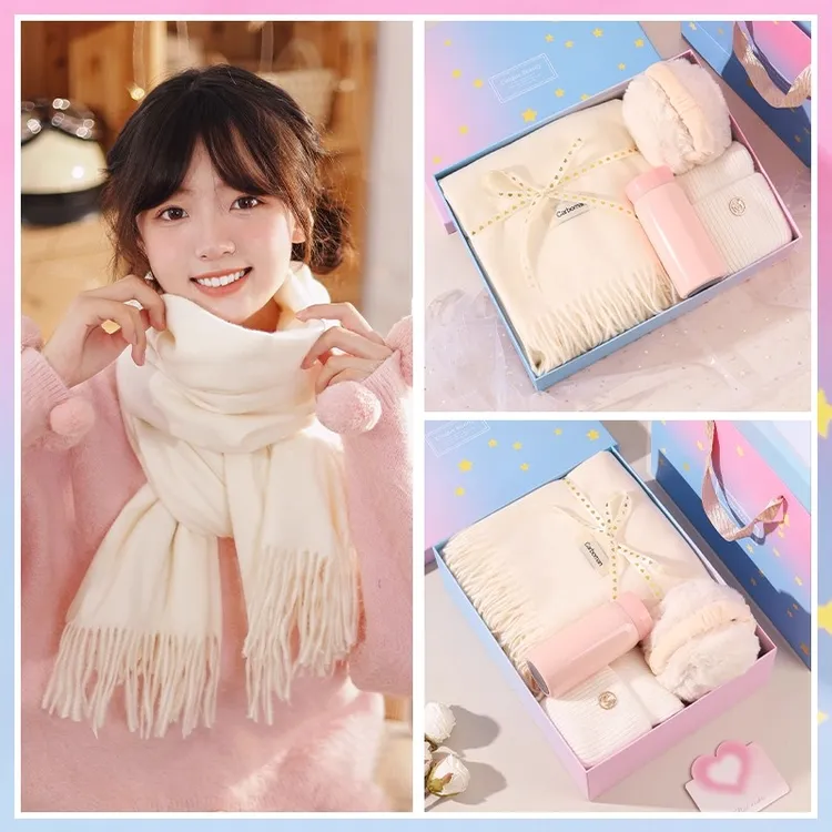 围巾女款2026春节礼物送女友闺蜜礼盒装送朋友的生日礼物女生轻奢
