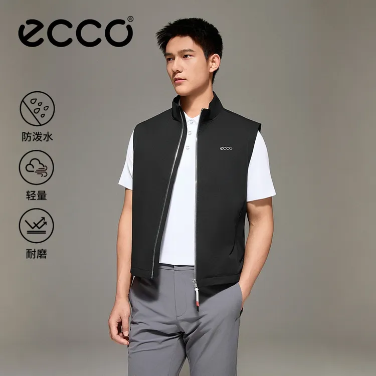 ECCO爱步高尔夫马夹 春夏舒适透气百搭户外休闲背心男EG261J026M