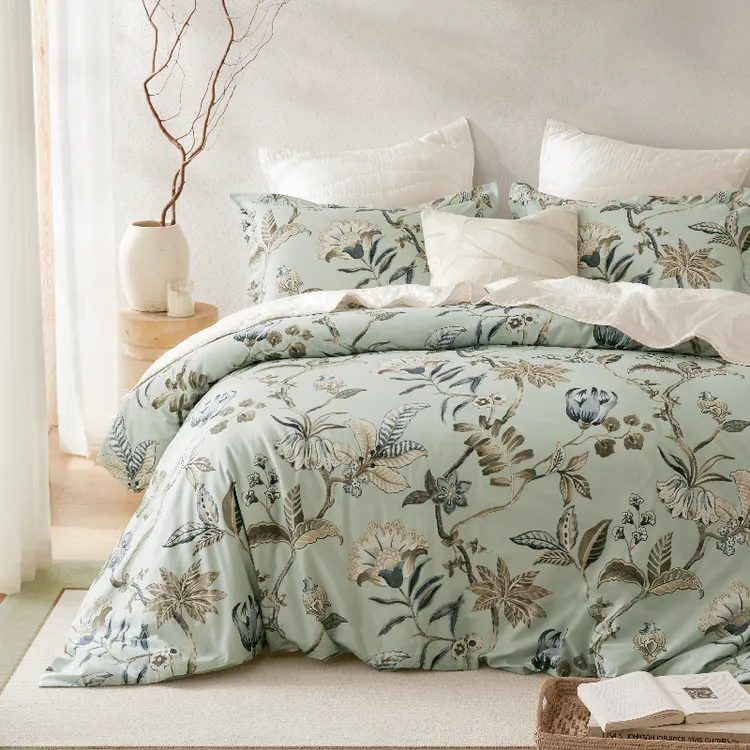 HarborHouse2025新品全棉贡缎四件套印花床单被套高级Monique