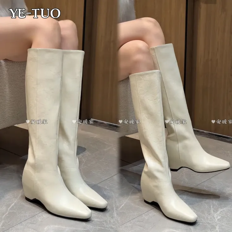 【付小付家】9cm长靴｜内增高瘦瘦靴显瘦骑士靴396-718-16