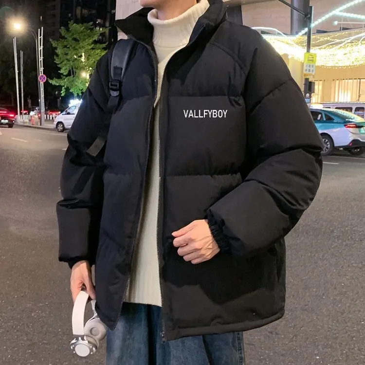 棉服男潮牌大码冬季加厚棉衣外套2025新款面包服韩版潮流字母棉袄