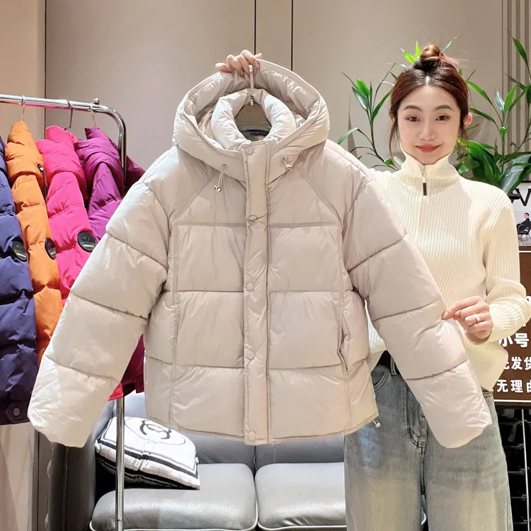 短款棉衣女连帽复古港风秋冬季时尚百搭云朵泡芙保暖外套890