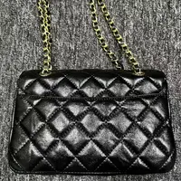 真皮女包私人定制金前黑色
