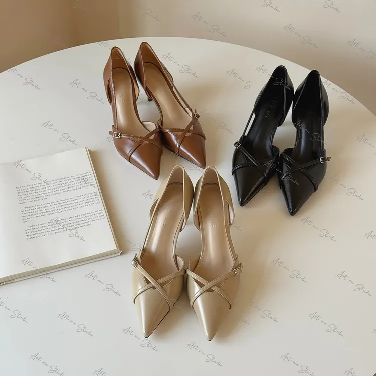 【ART ME】交叉尖头女神三色高跟鞋w24390