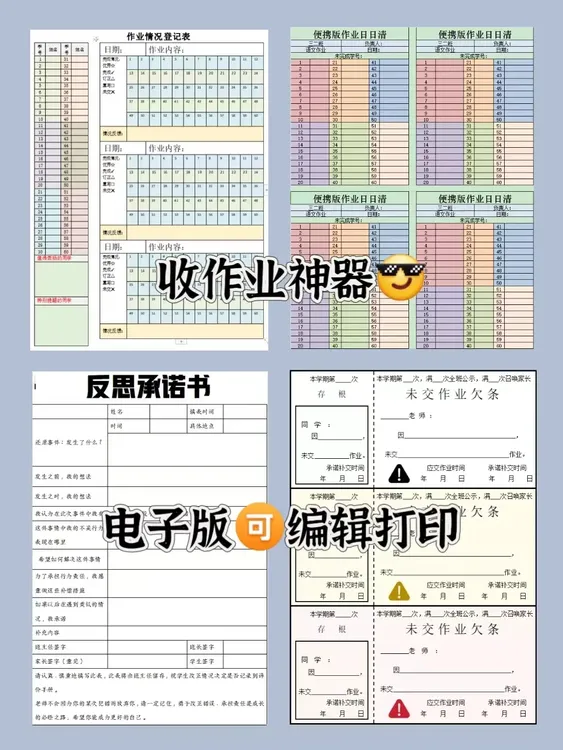 班主任班级管理全套合集（电子版可编辑） 班主任管理表格全套配件