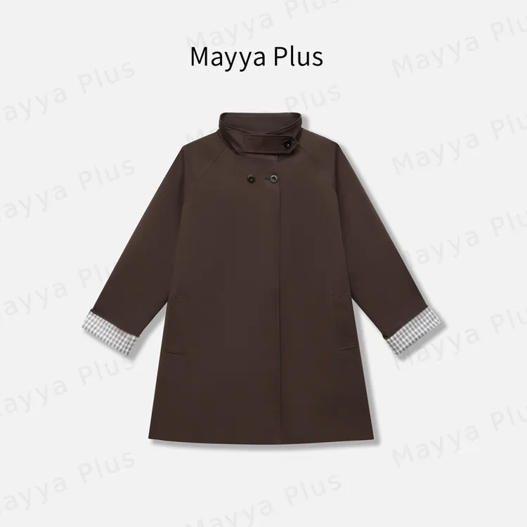 【继承者】麦英伦风秋季大翻领百搭宽松风衣外套32536900