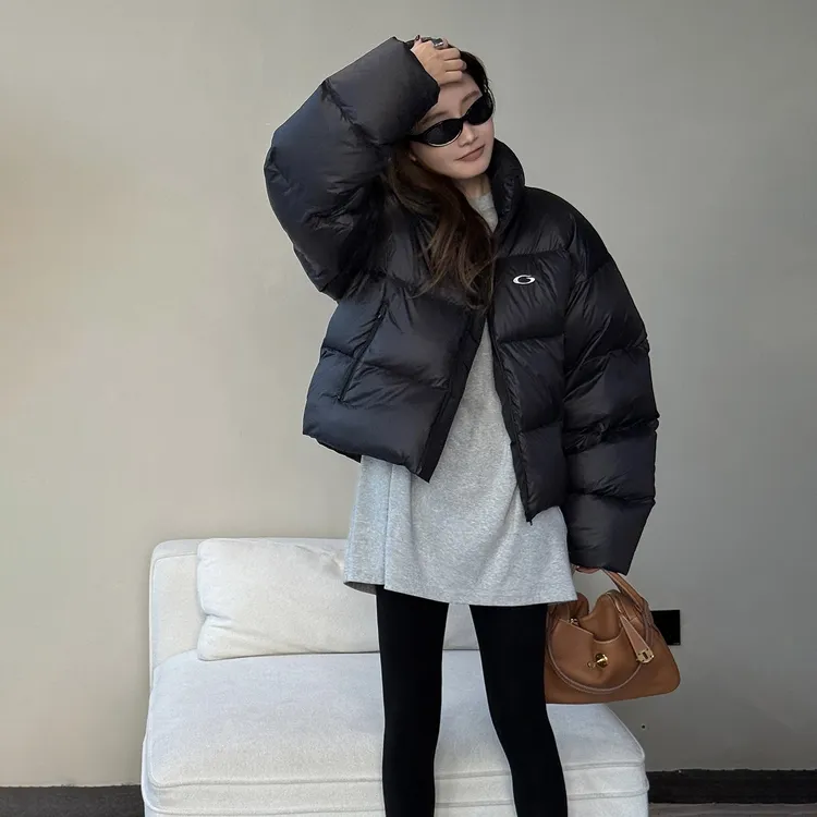 【CHUMINGMING】【膨光】刺绣阔版羽绒服NH25114-1