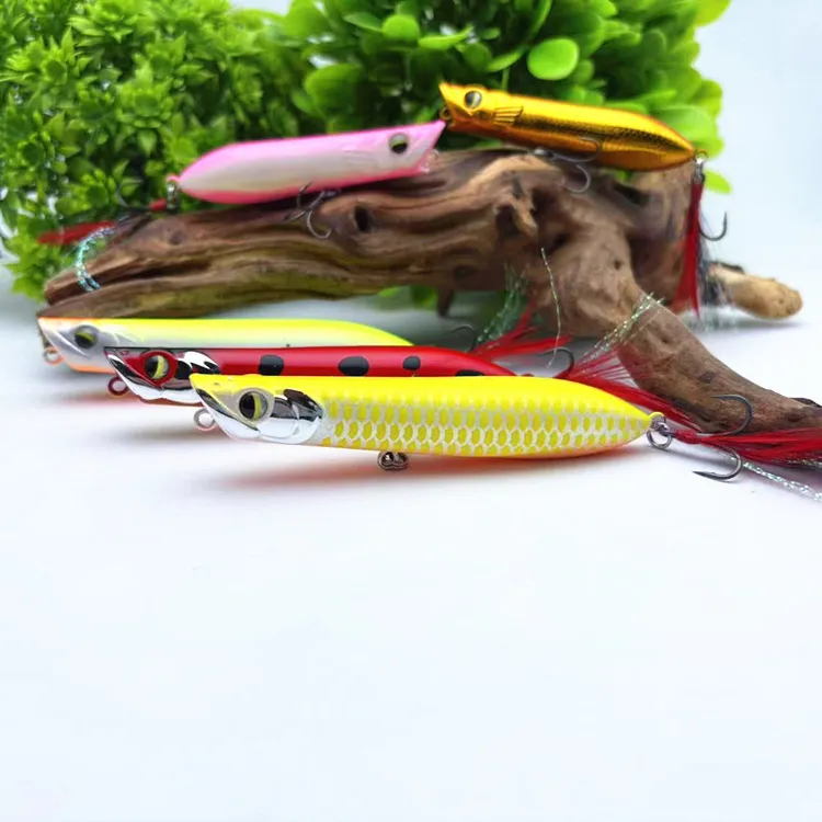 水面系之字狗路亚假饵远投翘嘴鱤鱼波爬版浮水铅笔带噪声