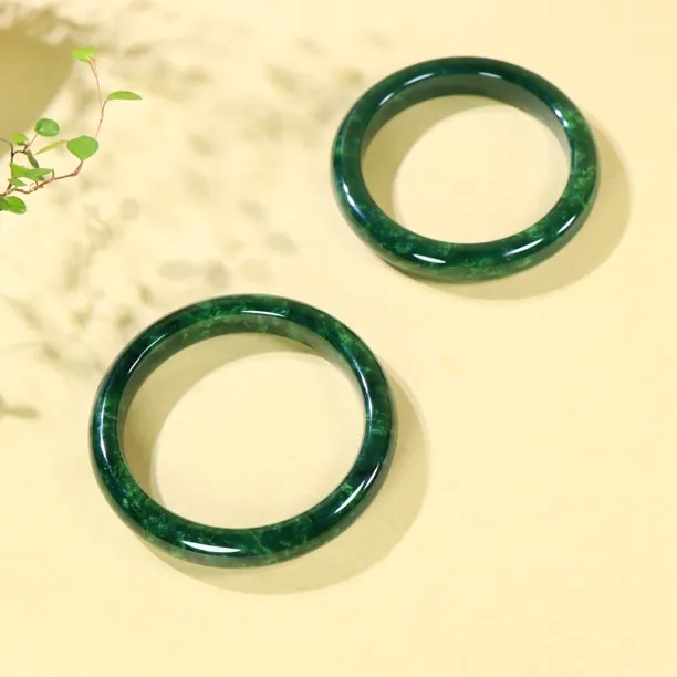 【潜珑珺】和田玉碧玉北极玉长生花手镯多样性拍一发一lc-999