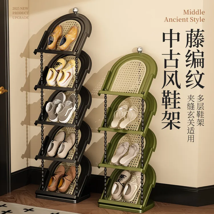 中古风鞋架多层家用门口入户简易出租房用卧室鞋柜鞋子收纳