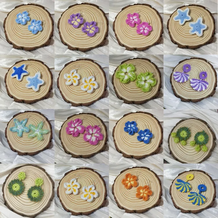 铜合金耳饰 【手作合集】好看有趣小众的手钩成品 |款式持续更新中~