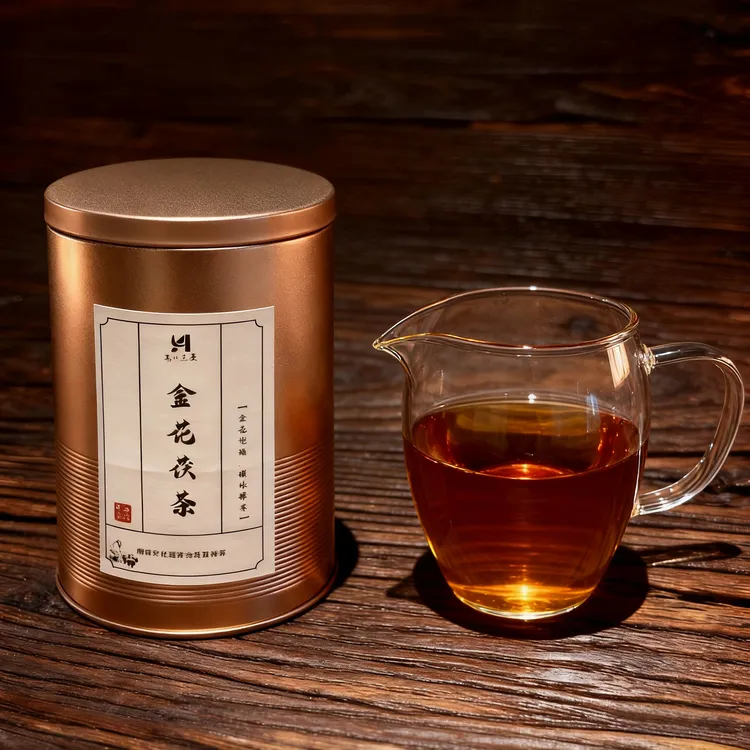 小罐黑茶·金花茯砖·150克罐装黑茶·正宗安化黑茶·湖南安化黑茶