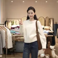 【闵笑一】绵甜诗集 25早秋新款百搭显瘦上衣潮牌女装针织毛衣女