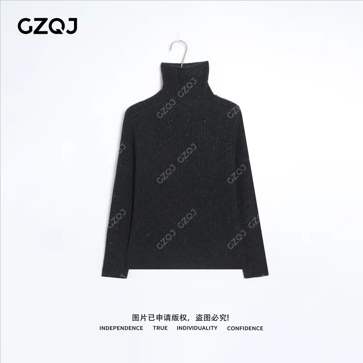 老琴私服【巴黎星夜】绵羊毛山羊绒时尚气质内搭针织衫毛衣女冬 018