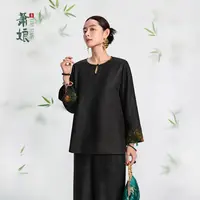 萧娘【明翰】香云纱上衣女新中式宽松复古国风时尚桑蚕丝中国风1113