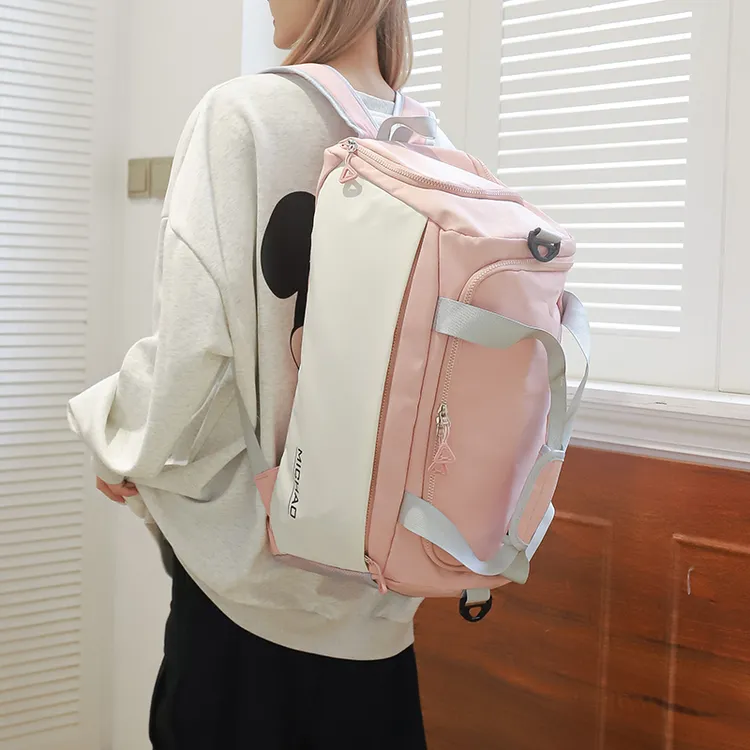 双肩包大容量女可套拉杆箱上的旅行包时尚男防水健身包单肩行李包