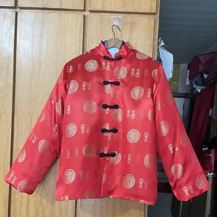 老爷衣服员外财主贝勒爷寿衣中国风民族风外套红色上衣秋冬中式