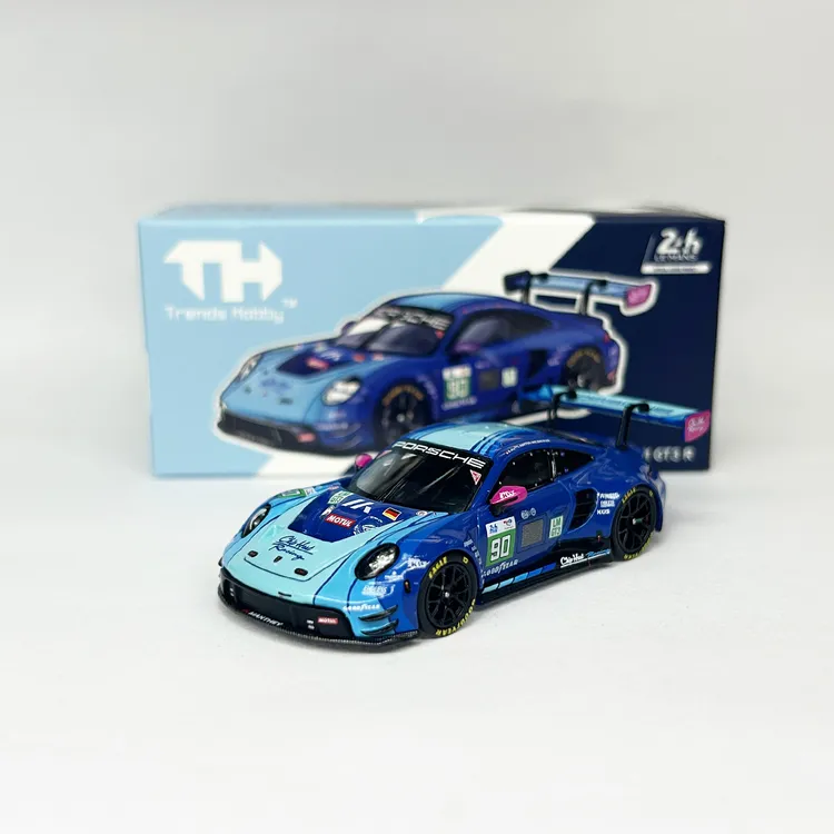 Trends Hobby车模 1:64 合金保时捷 911 GT3 R 90号 汽车模型收藏