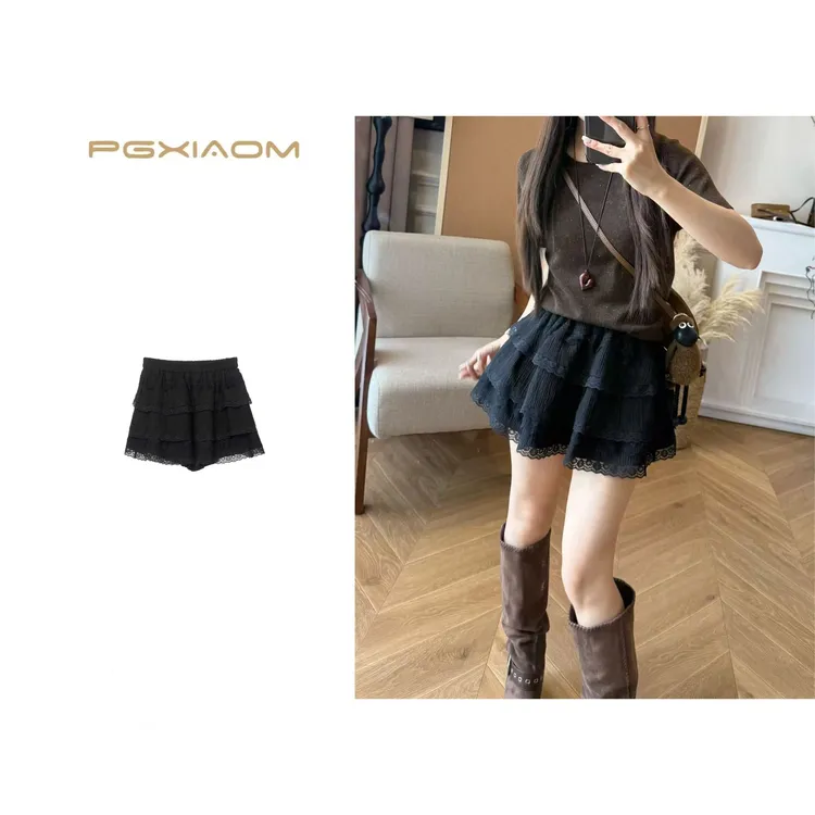【PGXIAOM】润秀定制 黑色蛋糕蓬蓬裙QZ10229