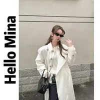 25622新款简约中长款风衣