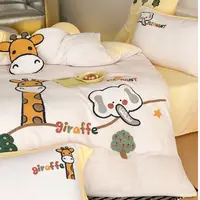 小玲子 童话乐园 冬季加厚牛奶绒刺绣套件 可爱卡通风