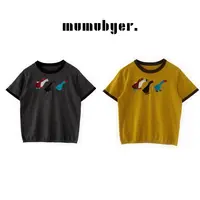 MUMUBYER • “鹅趣衫”含羊毛！撞色边圆领大鹅刺绣短袖针织衫