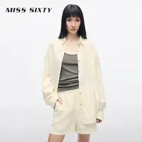 【贤哥专享】Miss Sixty25春新款牛仔衬衫宽松中长款莱赛尔MS165