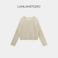 LAMLAM 张一琳 “编织梦想”毛针织衫亚麻长袖时尚百搭L252148M