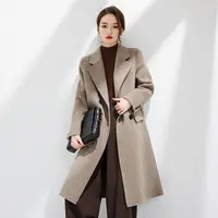 2025秋冬长款大衣风衣时尚休闲保暖显瘦双面宽松毛呢修身加厚051