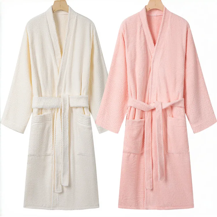7A抗菌浴袍长袖新款吸水速干四季居家洗澡可穿裹长袖睡袍浴衣
