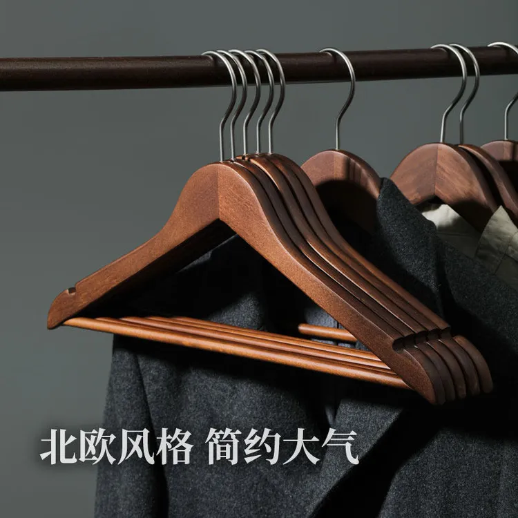 工厂清仓处理服装店衣服架酒店实木衣架