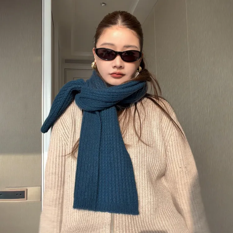 【CHUMINGMING】交织麻花围巾SP25129