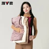 雅鹿羽绒马夹女2025冬新款内穿贴身时尚背心轻薄保暖加绒马夹内胆