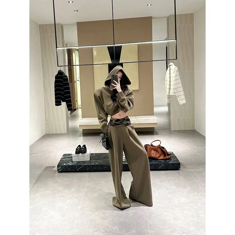 秋季新款2025时尚高级感御姐通勤风外套上衣百搭休闲宽松百搭长裤