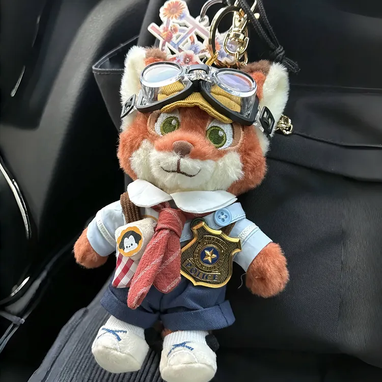 小狐狸尼克毛绒包包挂件可爱钥匙扣链玩偶疯狂动物送礼物公仔娃娃