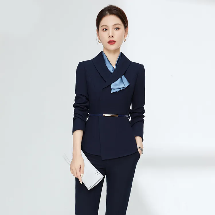 职业名媛西装两件套装高级感银行正装OL礼仪接待售楼部美容工作服