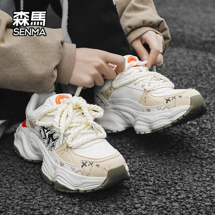 森马男鞋春季新款爆款时尚休闲鞋男款原创个性潮鞋厚底增高老爹鞋