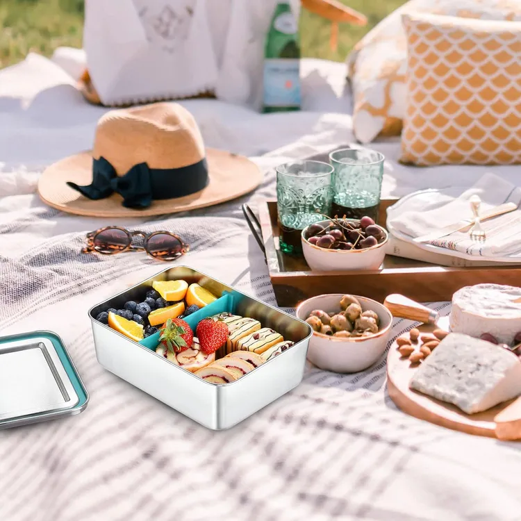 德国单高品质高颜值304不锈钢户外保鲜饭盒午饭保鲜盒密封便当盒