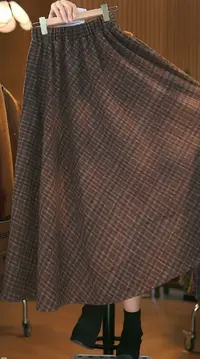 Q4122 秋冬季新款时尚百搭气质显瘦小众半身裙A字大摆裙FF