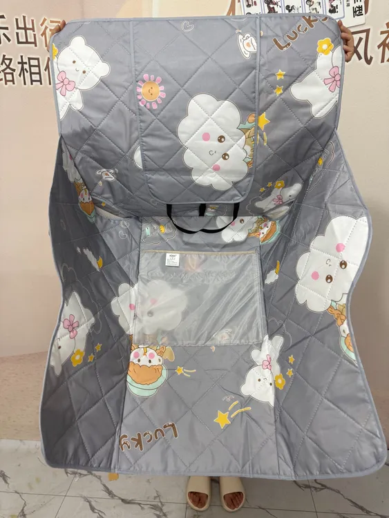 依露晴电动车挡风被夏季薄款防晒双面防水隔热连体式挡风罩带坐垫