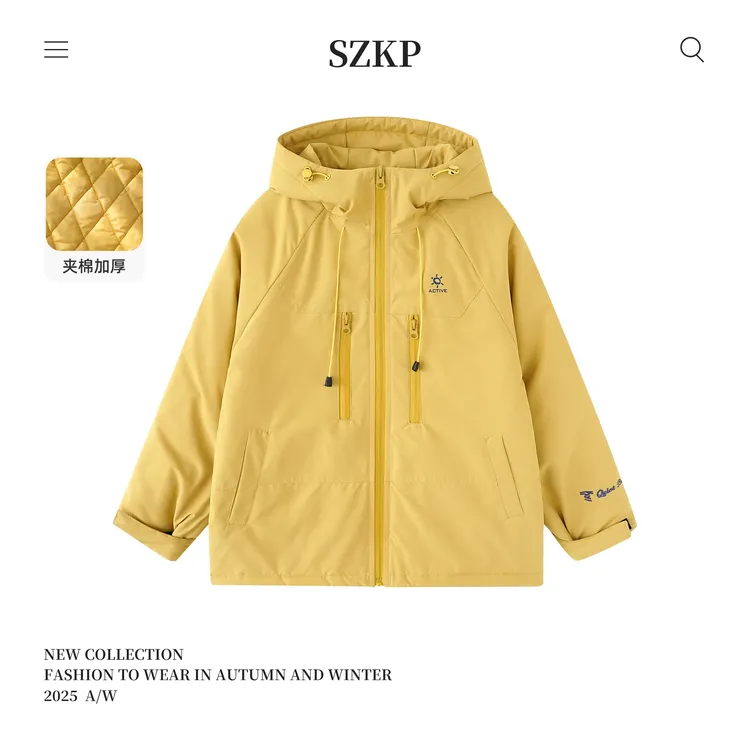 SZKP冬季新款女童装保暖上衣中大童休闲儿童加厚外套BGYD557088