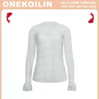OneKoilin“玫瑰浮世绘”古法刺绣大板娃娃领百搭上衣 MGFSH
